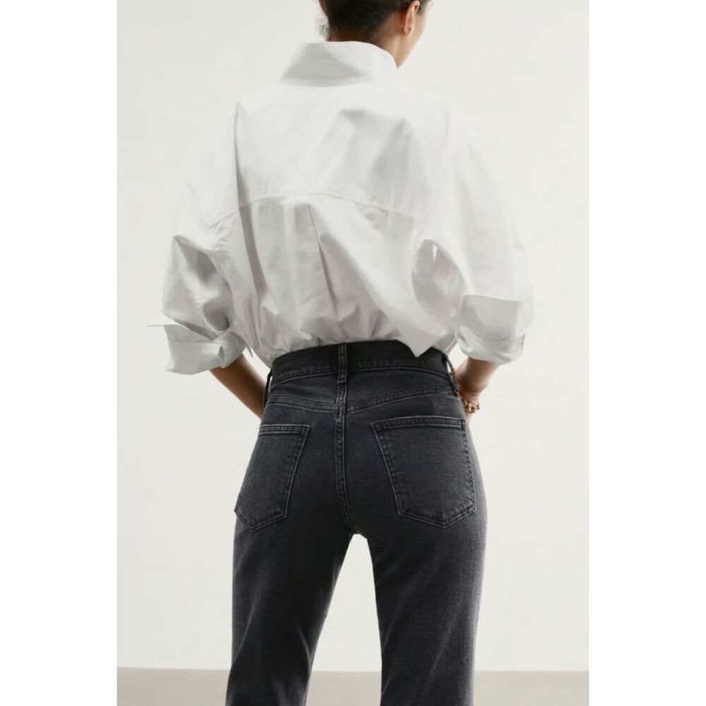 AYR The Tate Button Down Shirt Oxford White Women’s Size Small | New With Tags - Picture 2 of 4